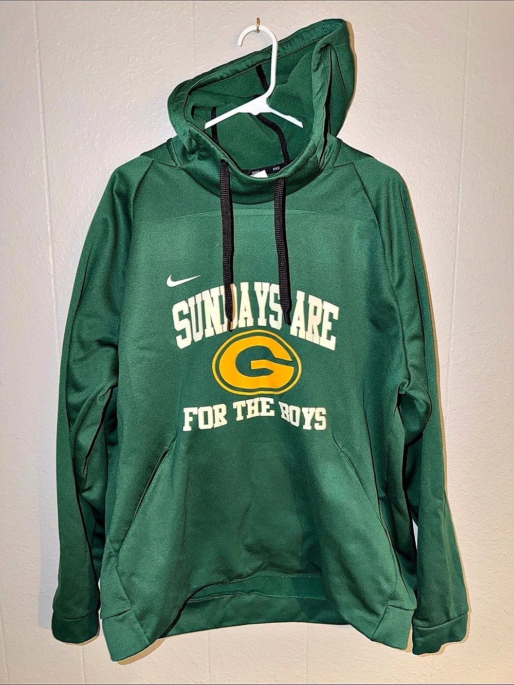 Nike Packers Graphic Hoodie Green Medium Like New
